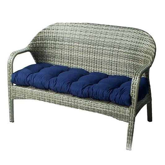 90x50cm Bench Seat Cushion Swing Seat Cushion Pad for Outdoor Indoor Benches Blue