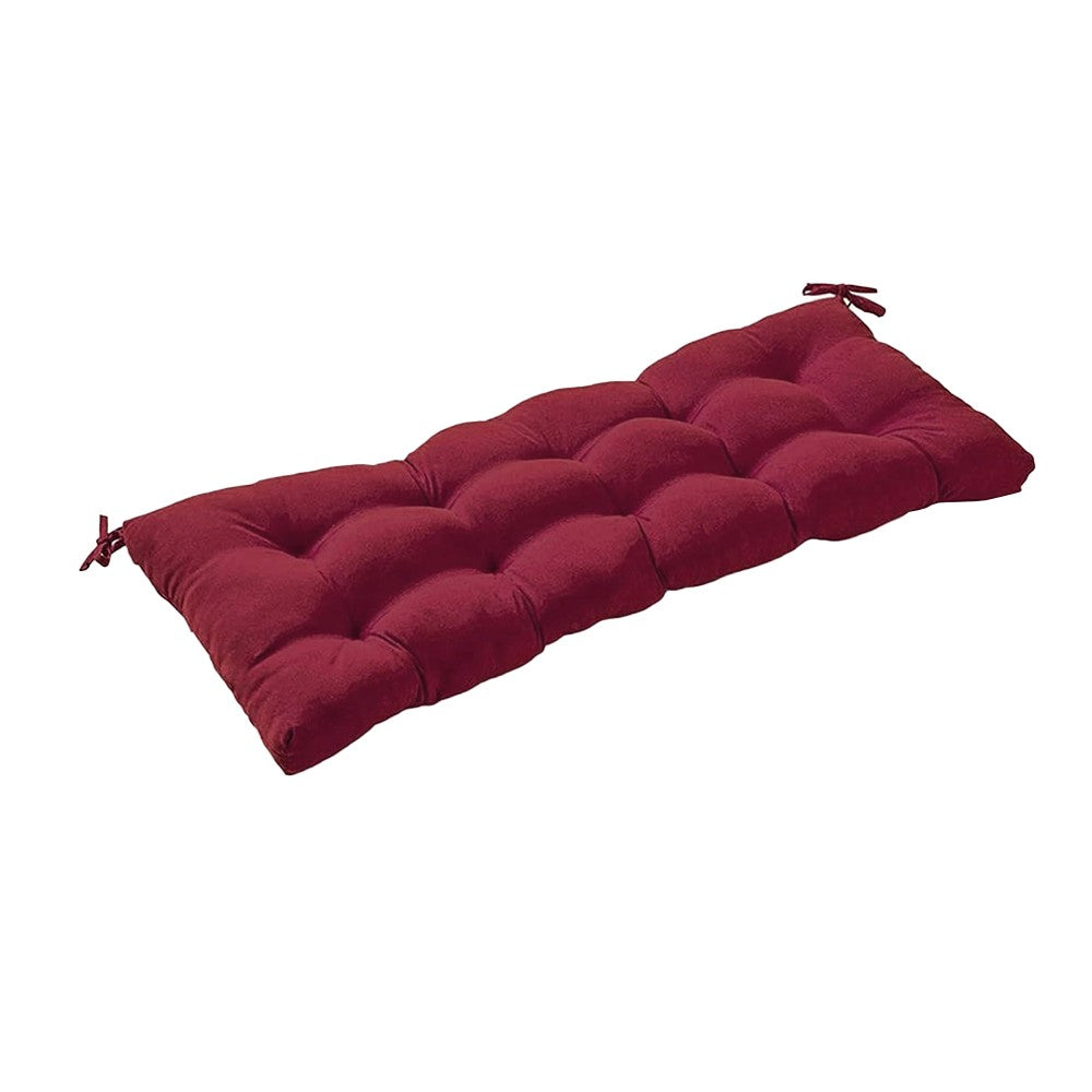 90x50cm Bench Seat Cushion Swing Seat Cushion Pad for Outdoor Indoor Benches Wine Red