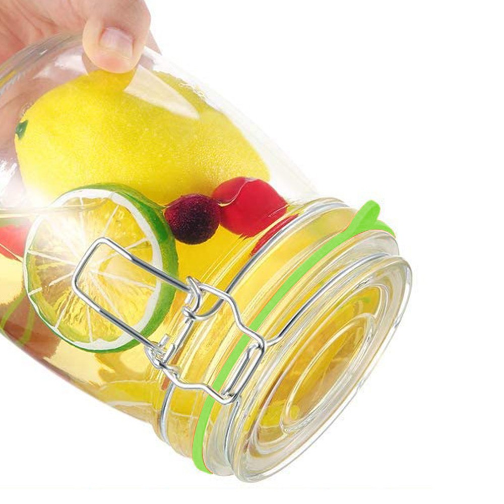 10Pcs Replacement Silicone Gasket Leak Proof Seal Ring for Mason Jar Lids Green