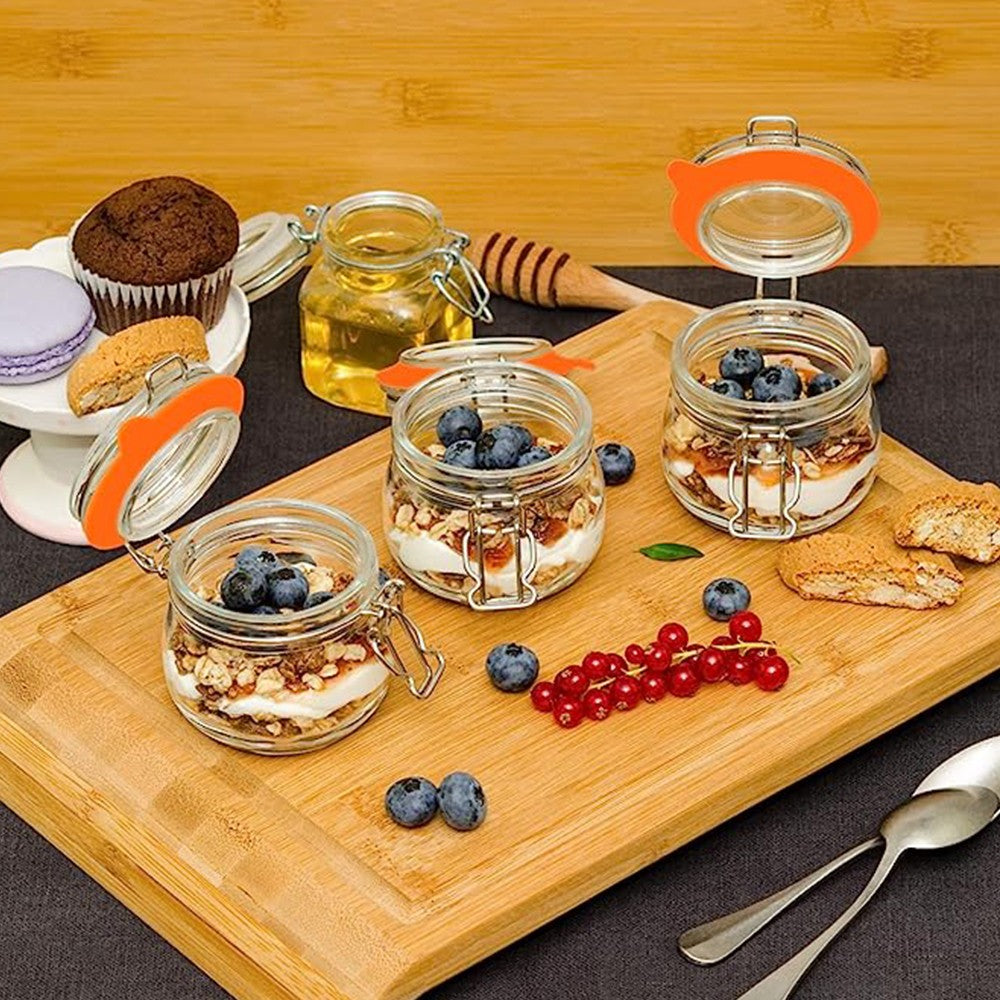 10Pcs Replacement Silicone Gasket Leak Proof Seal Ring for Mason Jar Lids Orange