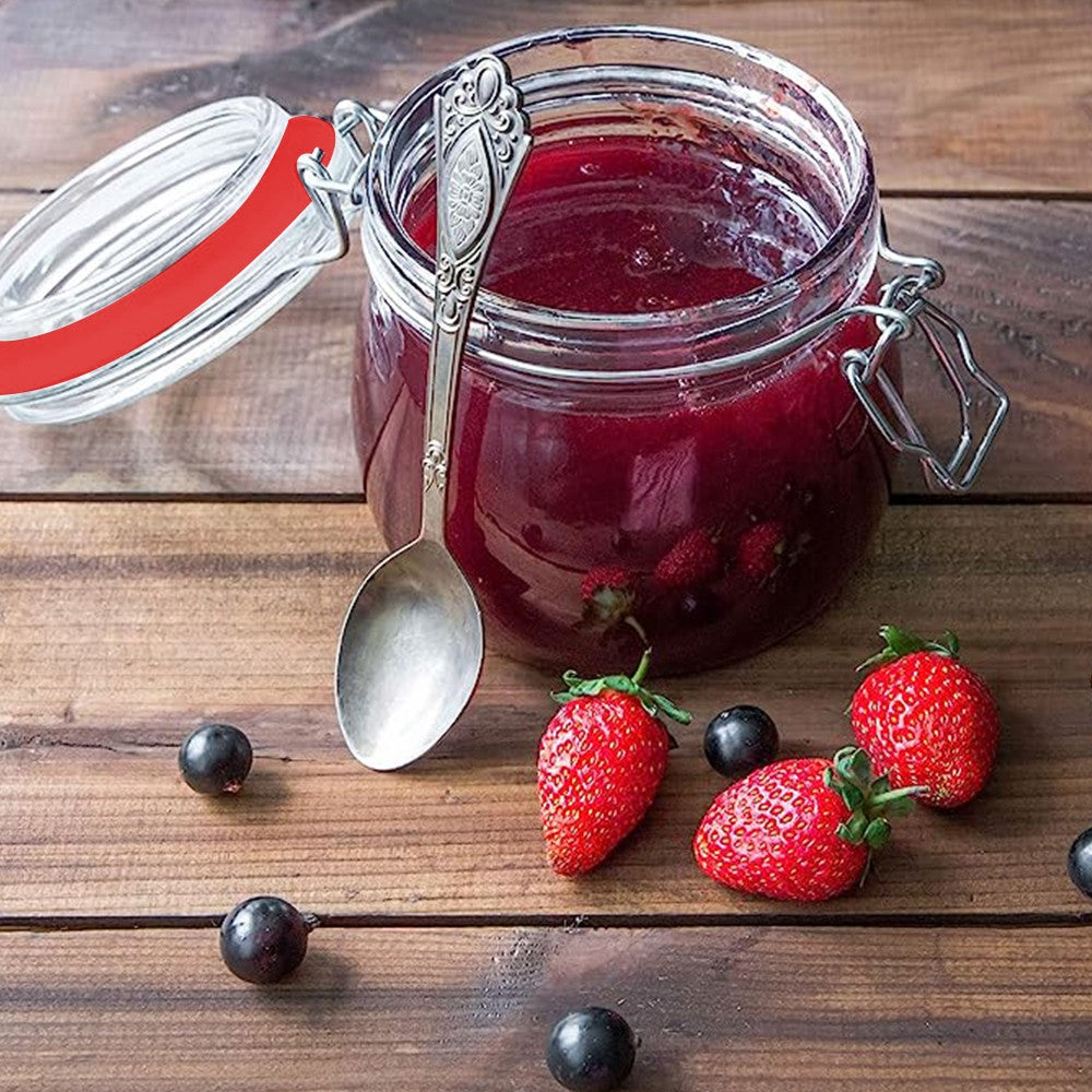 10Pcs Replacement Silicone Gasket Leak Proof Seal Ring for Mason Jar Lids Red