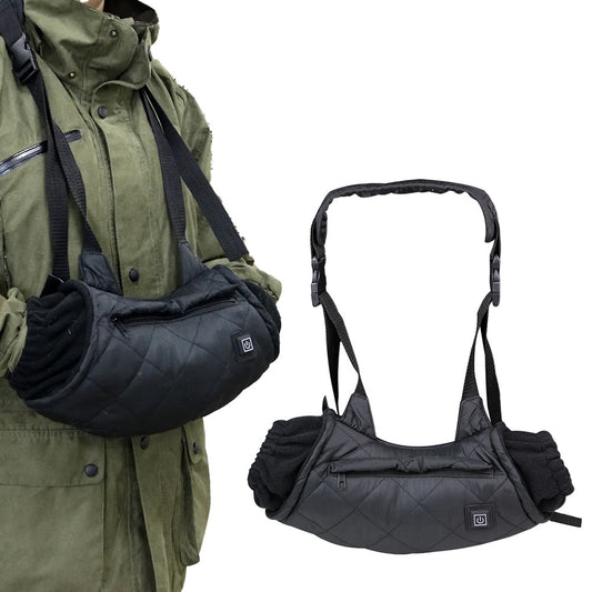 Winter Heated Hand Muff Hand Warmer with Pockets USB Hand Warming Muff Black