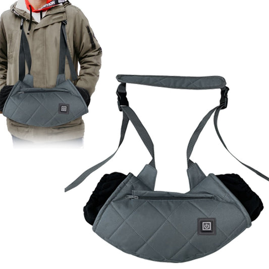 Winter Heated Hand Muff Hand Warmer with Pockets USB Hand Warming Muff Grey