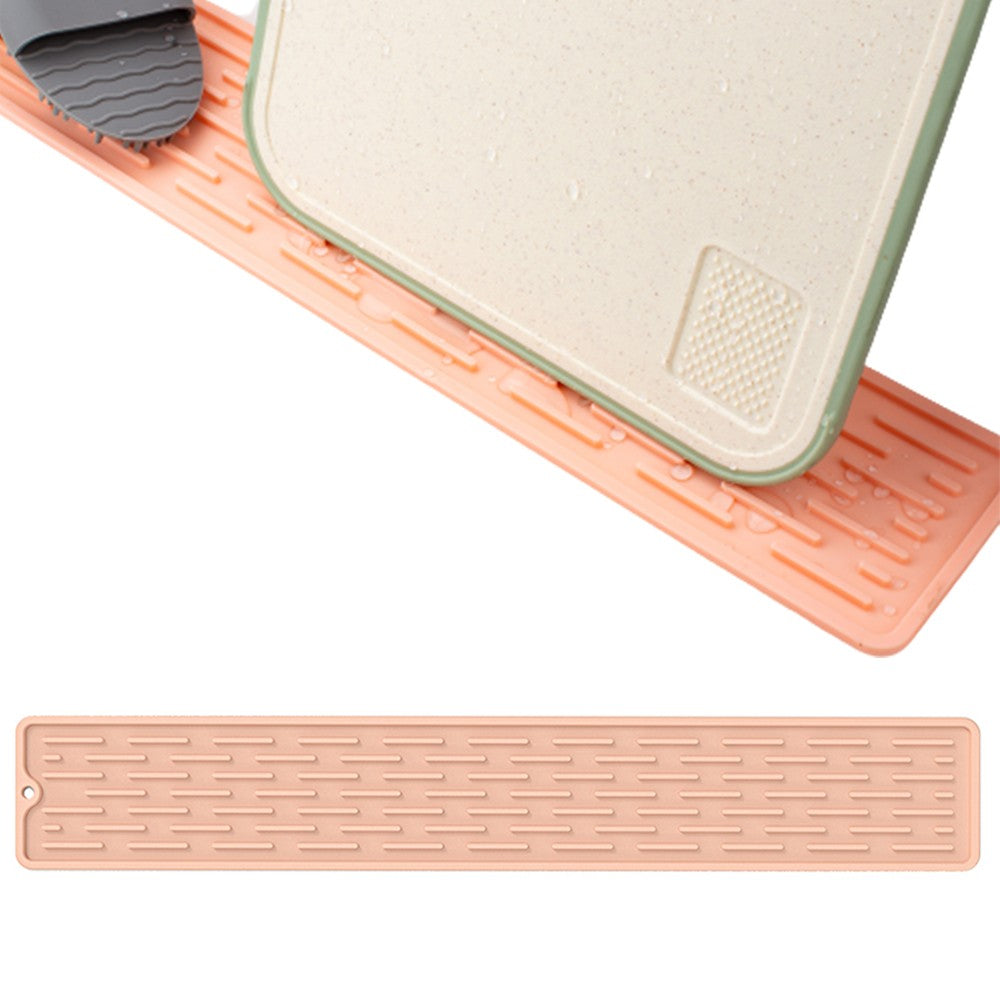 Silicone Sink Splash Guard Mat Faucet Water Catcher Mat Dish Drainer Pad Pink