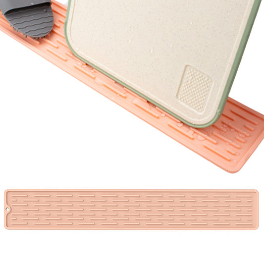 Silicone Sink Splash Guard Mat Faucet Water Catcher Mat Dish Drainer Pad Pink