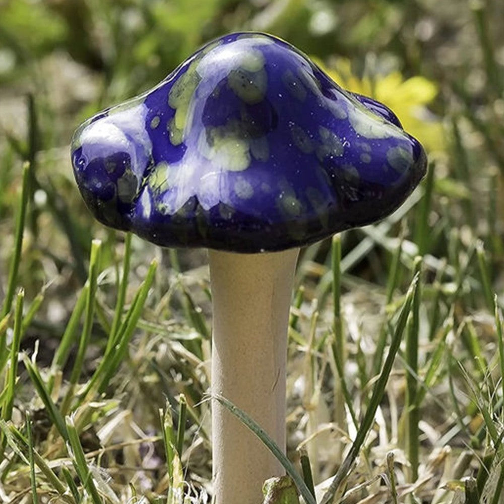 1 X Set of 4Pcs Mushroom Statue Ornament Ceramic Miniature Mushroom Figurines Pot Decor