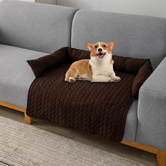 70x120cm Pet Sofa Bed Dog Cat Couch Pad Anti-slip Pet Bed Mat Sofa Protector Coffee
