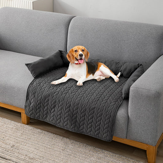 70x120cm Pet Sofa Bed Dog Cat Couch Pad Anti-slip Pet Bed Mat Sofa Protector Dark Grey