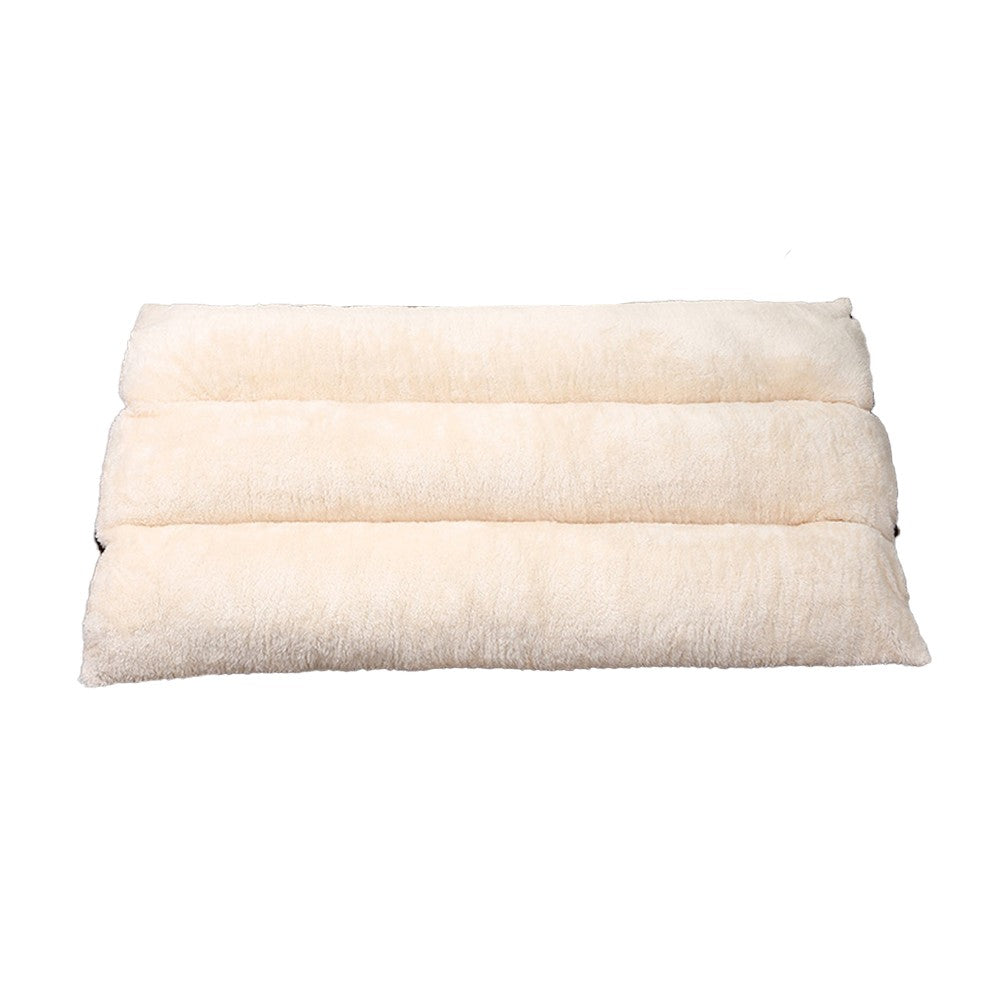 95x60cm Reversible Pet Crate Bed Thick Pet Kennel Cushion Pet Car Seat Pad Beige