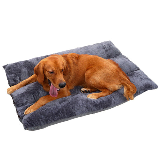 70x50cm Reversible Pet Crate Bed Thick Pet Kennel Cushion Pet Car Seat Pad Dark Grey