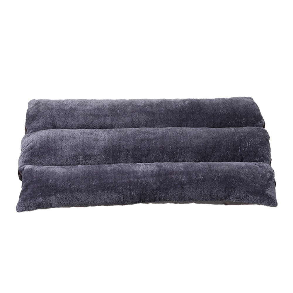 120x80cm Reversible Pet Crate Bed Thick Pet Kennel Cushion Pet Car Seat Pad Dark Grey