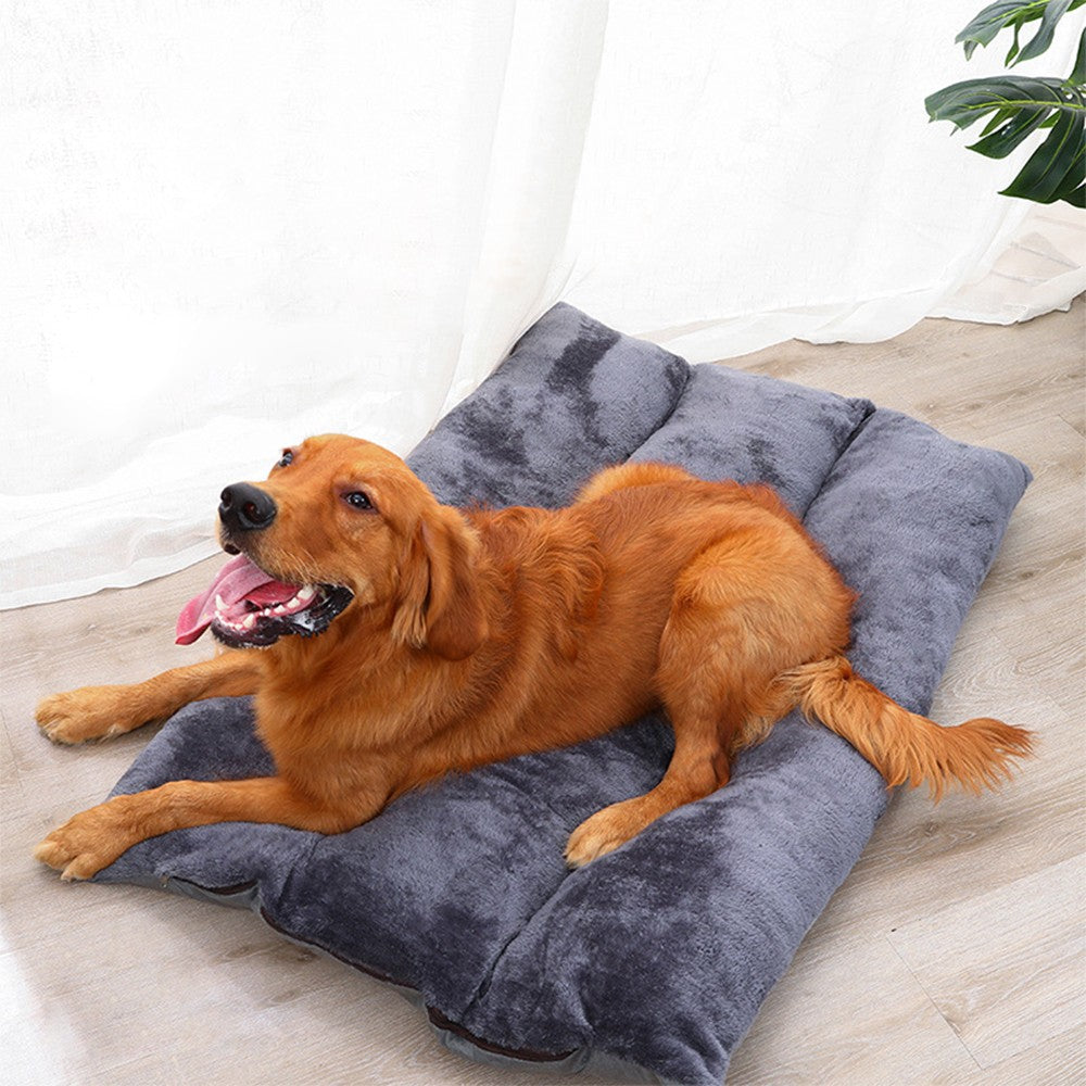 95x60cm Reversible Pet Crate Bed Thick Pet Kennel Cushion Pet Car Seat Pad Dark Grey