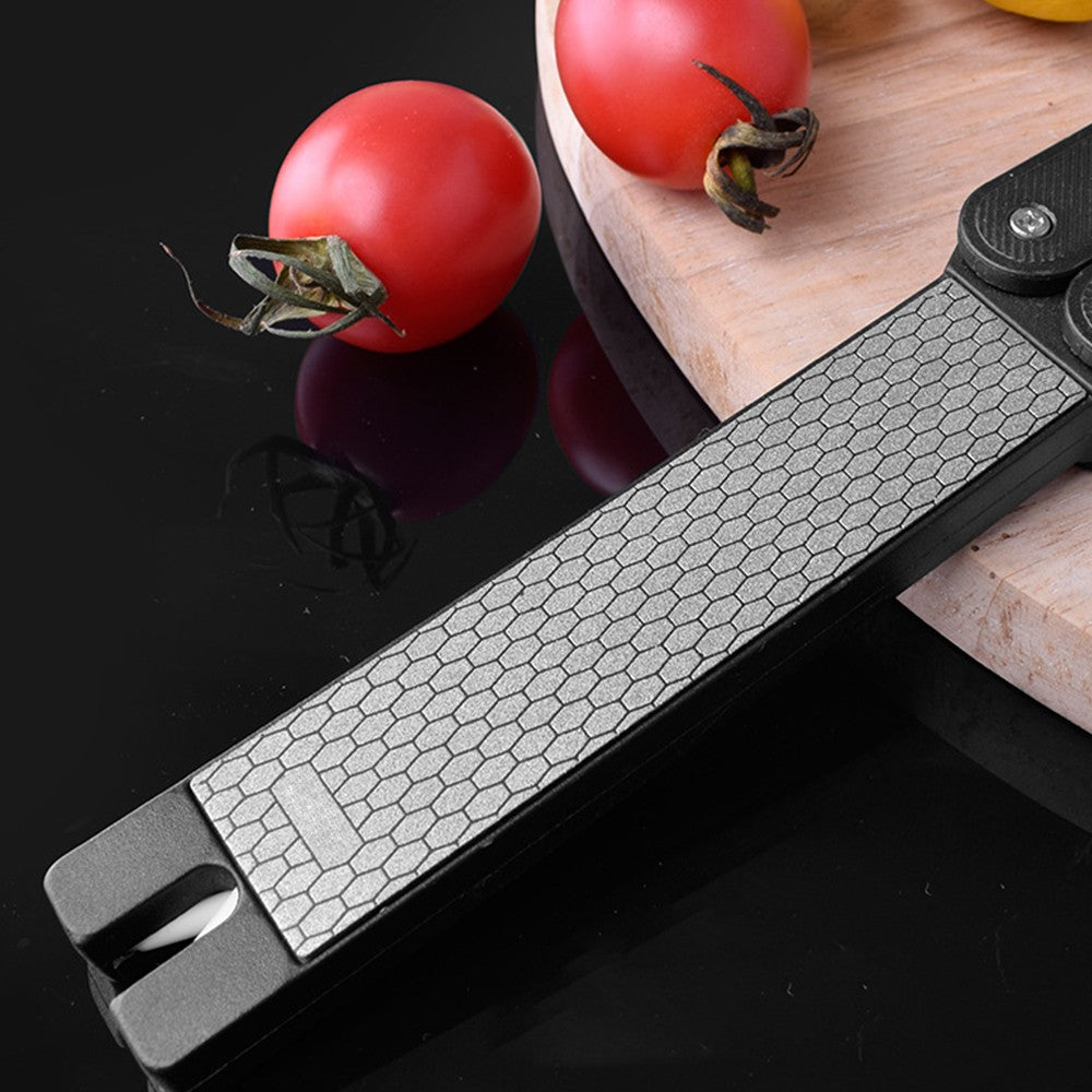 400/600 Grit Foldable Knife Sharpener Handheld Double-sided Diamond Whetstone for Outdoor Camping Kitchen