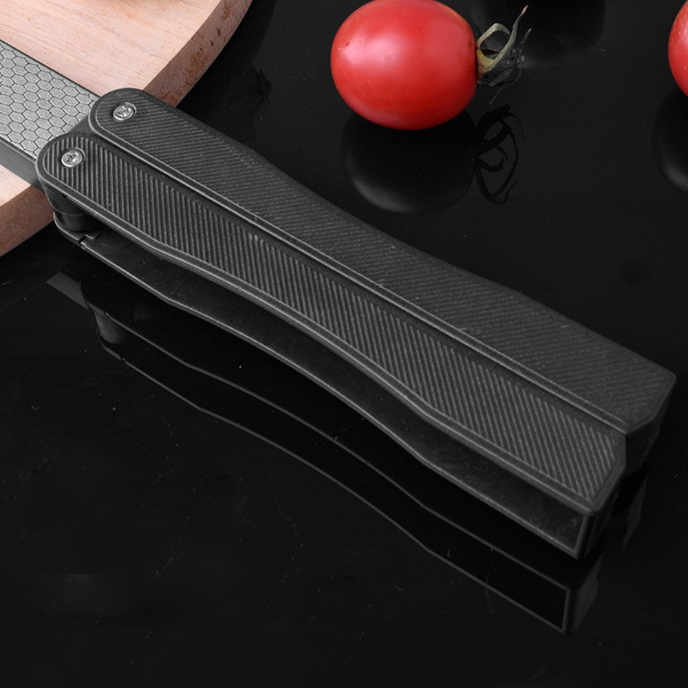 400/600 Grit Foldable Knife Sharpener Handheld Double-sided Diamond Whetstone for Outdoor Camping Kitchen