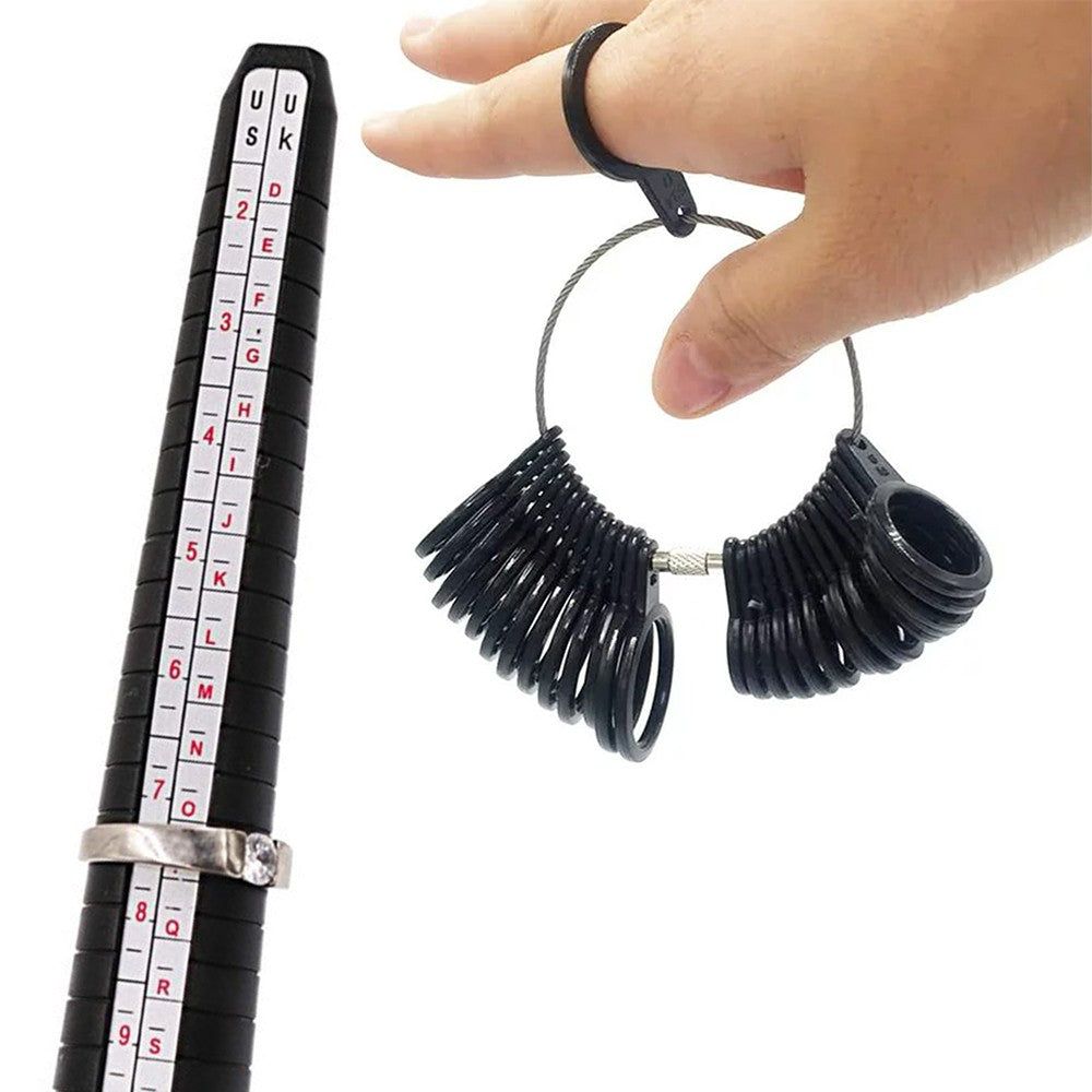 1 X Ring Sizer Measuring Tool Set Finger Size Gauge Measure Tool UK D to Z