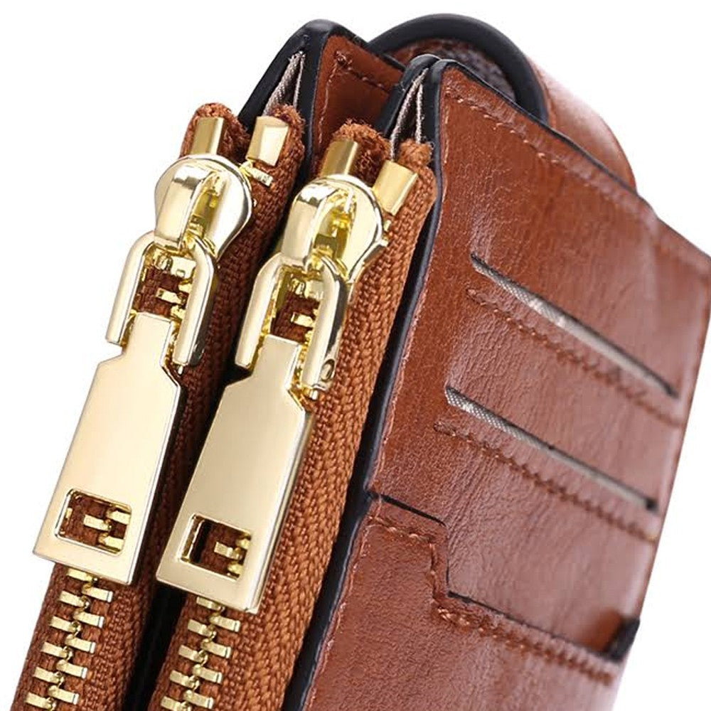 Credit Card Wallet for AirTag RFID Blocking Money Holder Zipper Wallet