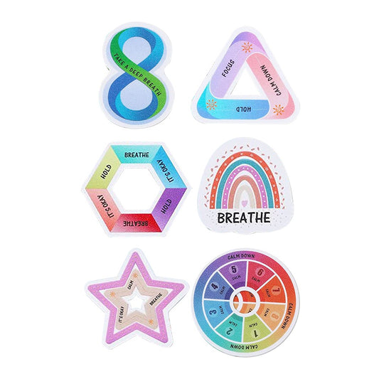 6Pcs Textured Calm Sticker Sensory Sticker Fidget Sticker Phone Case Sticker for Anxiety Stress Relief