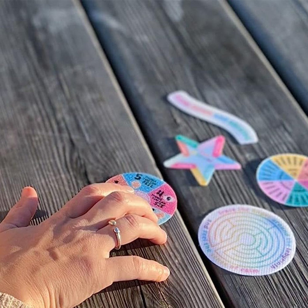 5Pcs Textured Calm Sticker Sensory Sticker Fidget Sticker Phone Case Sticker for Anxiety Stress Relief