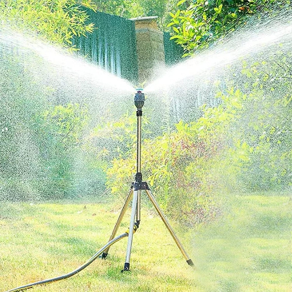 1Pc 360 Degree Rotating Tripod Impact Sprinkler Garden Irrigation Watering Sprinkler