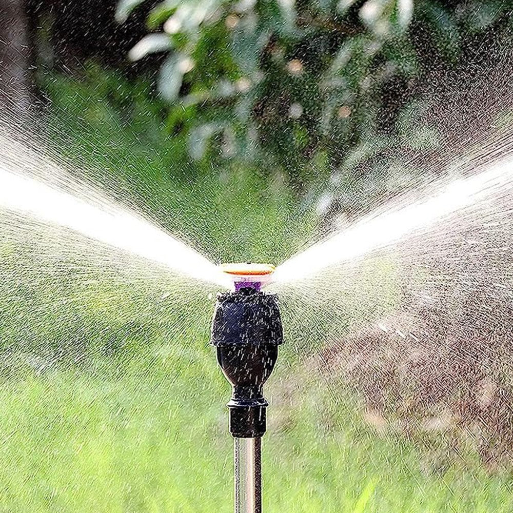2Pcs 360 Degree Rotating Tripod Impact Sprinkler Garden Irrigation Watering Sprinkler