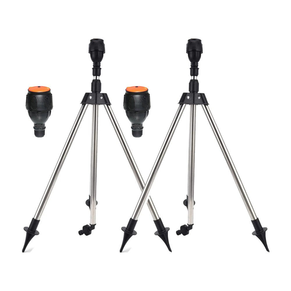2Pcs 360 Degree Rotating Tripod Impact Sprinkler Garden Irrigation Watering Sprinkler