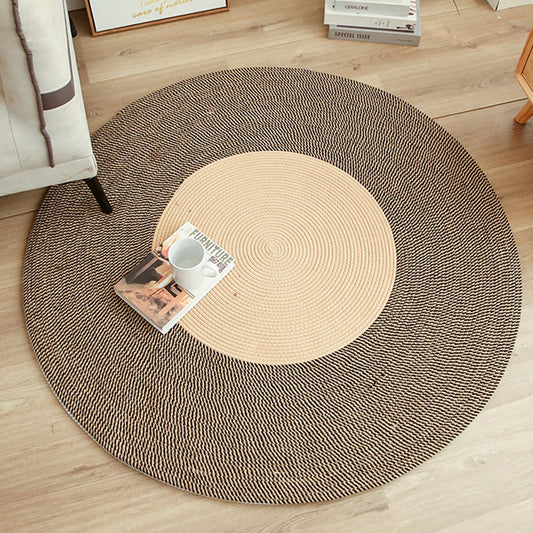45cm Round Woven Floor Mat Anti Slip Braided Carpet Home Decoration Style 2