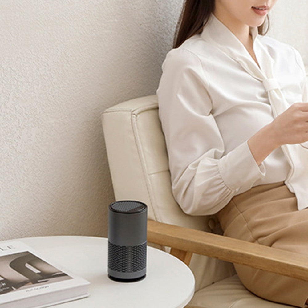 Portable Negative Ion Air Purifier with H12 Filter Air Cleaner for Car Home Bedroom Grey