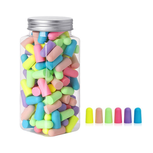 120Pcs Soft Foam Ear Plugs Sleep Travel Earplug for Noise Reduction Multicolor
