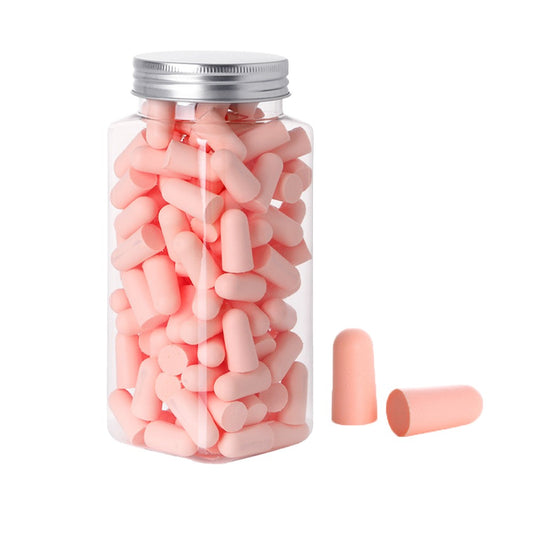 120Pcs Soft Foam Ear Plugs Sleep Travel Earplug for Noise Reduction Pink