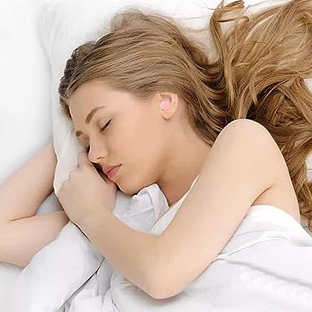 120Pcs Soft Foam Ear Plugs Sleep Travel Earplug for Noise Reduction Pink