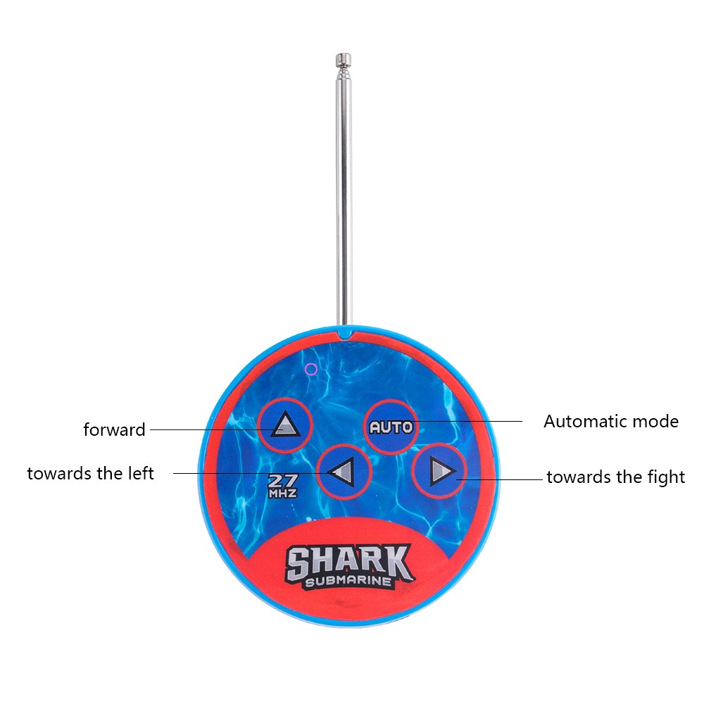 Remote Control Simulation Shark Toy Kids RC Toy Shark for Swimming Pool Blue