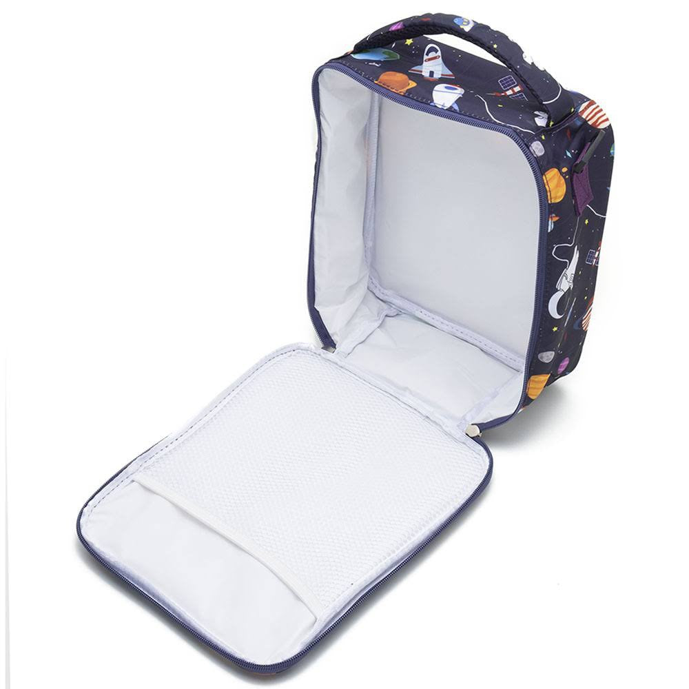 Portable Kids Insulated Lunch Bag Thermal Picnic Bag with Strap Purple