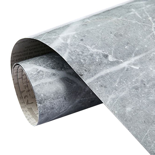 5M Self Adhesive Marble Texture Wallpaper Kitchen Countertop Covering Sticker Grey