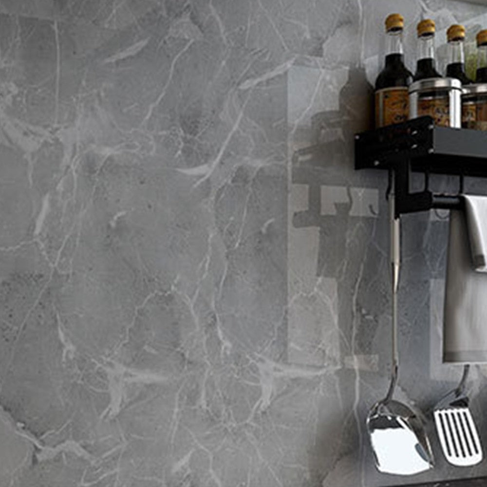 5M Self Adhesive Marble Texture Wallpaper Kitchen Countertop Covering Sticker Grey