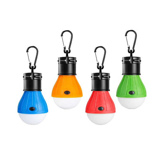 4Pcs LED Camping Tent Light Portable Hanging Light Bulb Battery Powered
