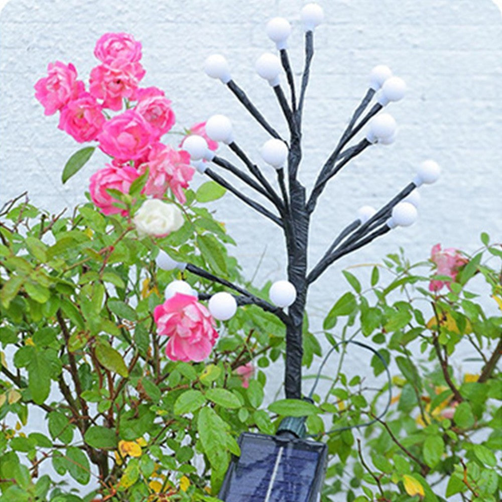 1Pc 20LED Solar Ball Light Yard Pathway Light Garden Landscape Decorative Lamp Multicolor Light