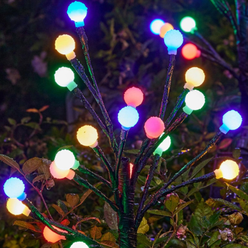2Pcs 20LED Solar Ball Light Yard Pathway Light Garden Landscape Decorative Lamp Multicolor Light