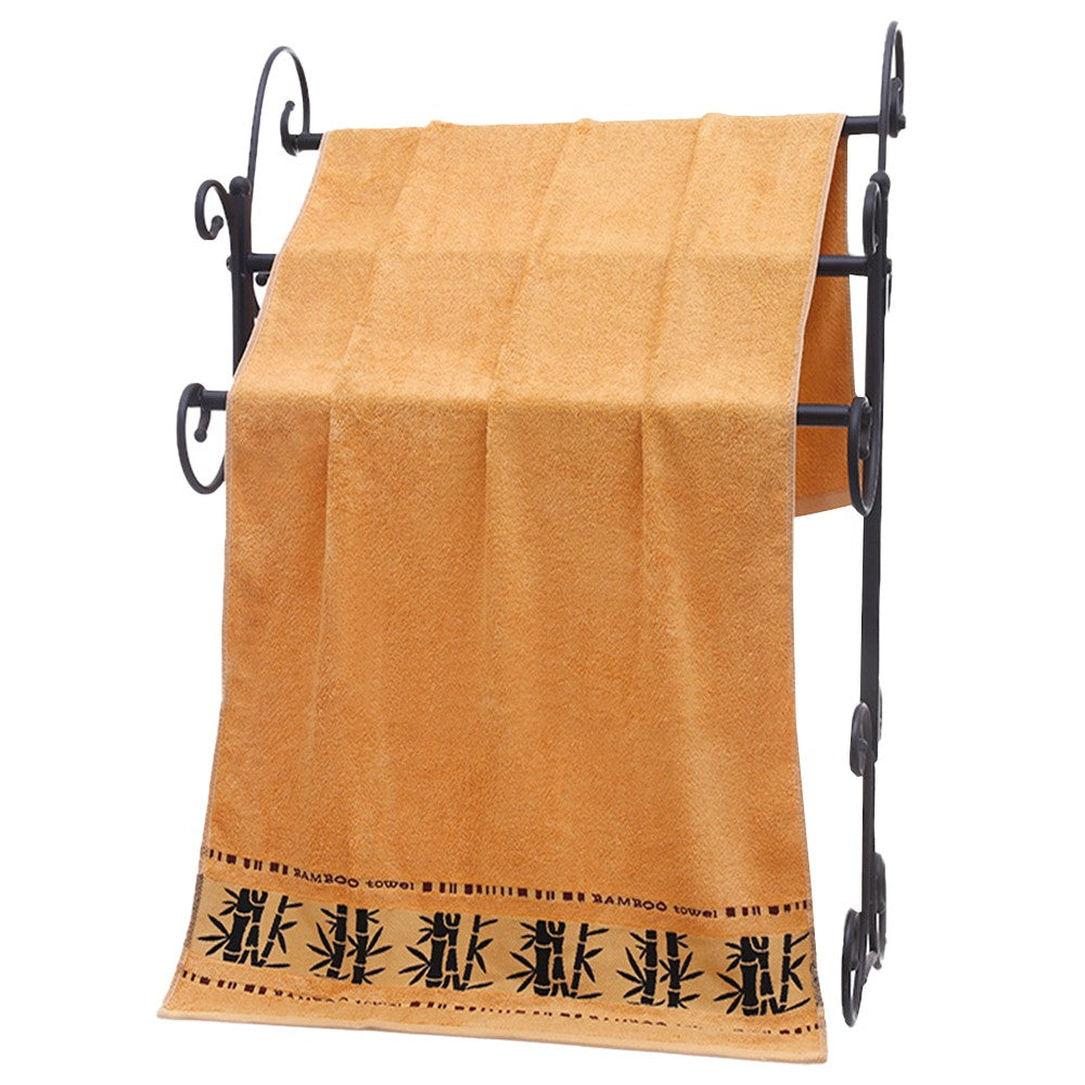 3-Piece Hand Towel and Bath Towel Set Quick Absorbent Bamboo Fiber Towel Coffee