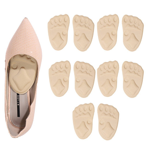 5 Pairs Metatarsal Pads Ball of Foot Cushions Insole for Women High Heel Nude