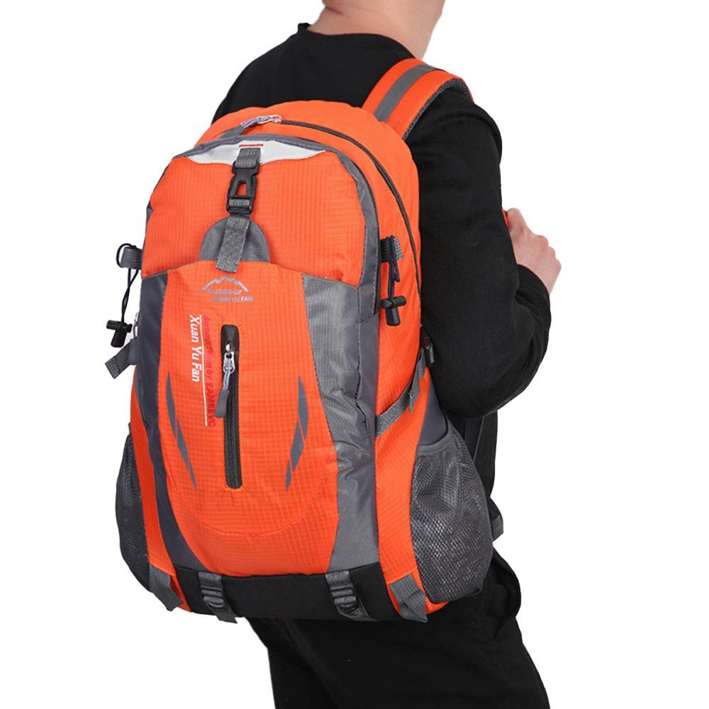 Water-resistant Hiking Backpack Camping Bag Outdoor Sport Travel Rucksack Orange