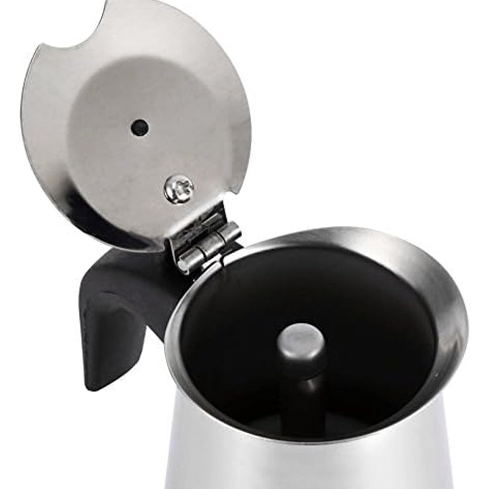100ML Stainless Steel Coffee Maker Latte Moka Pot Suitable for Induction Cookers