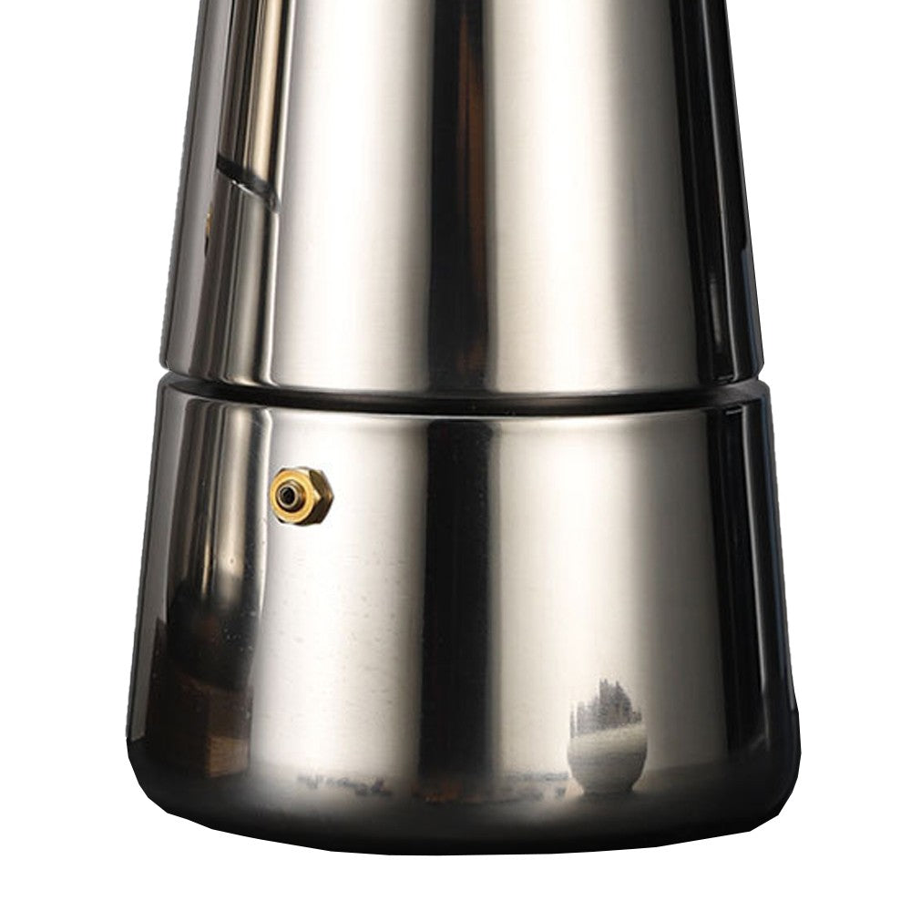 100ML Stainless Steel Coffee Maker Latte Moka Pot Suitable for Induction Cookers