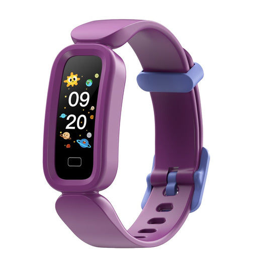 Smart Sport Bracelet Kids Activity Tracker Heart Rate Monitoring Bracelet Purple