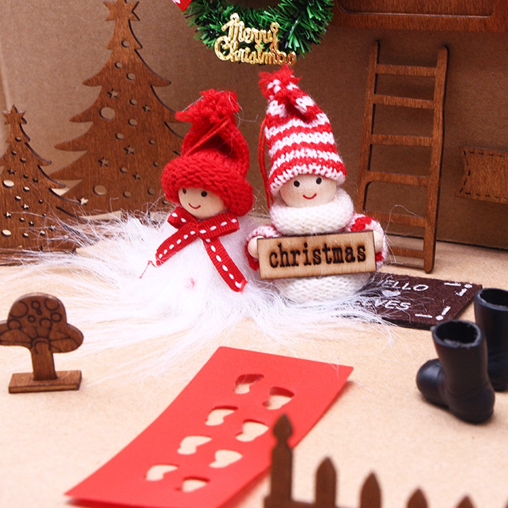 2 Sets Miniature Dollhouse Fairy House Doors Elf Door Christmas Accessories