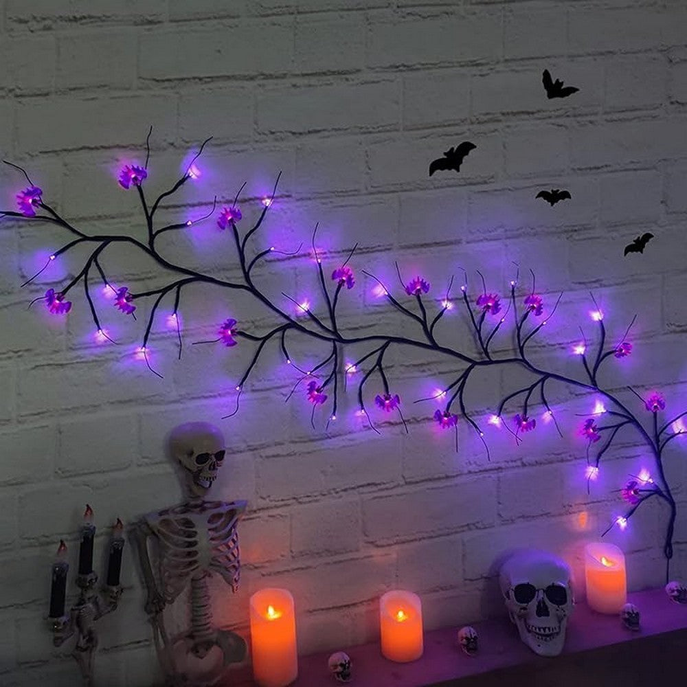 1.8M LED Halloween Bat Vine Branch String Lights Halloween Party Decorative Lights