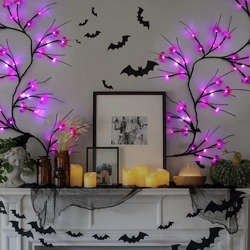 1.8M LED Halloween Bat Vine Branch String Lights Halloween Party Decorative Lights