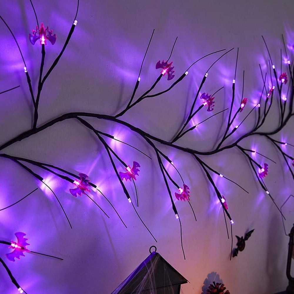 1.8M LED Halloween Bat Vine Branch String Lights Halloween Party Decorative Lights