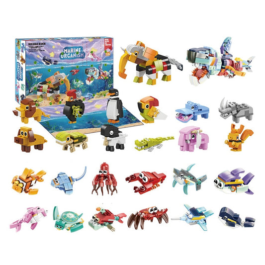 Aquatic Creatures Building Blocks Toy Blind Box