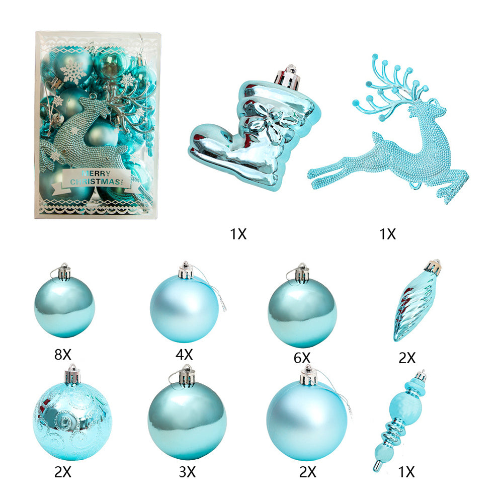 1set Christmas Tree Ornaments Set Tree for Xmas Wreath Tree DecorBlue