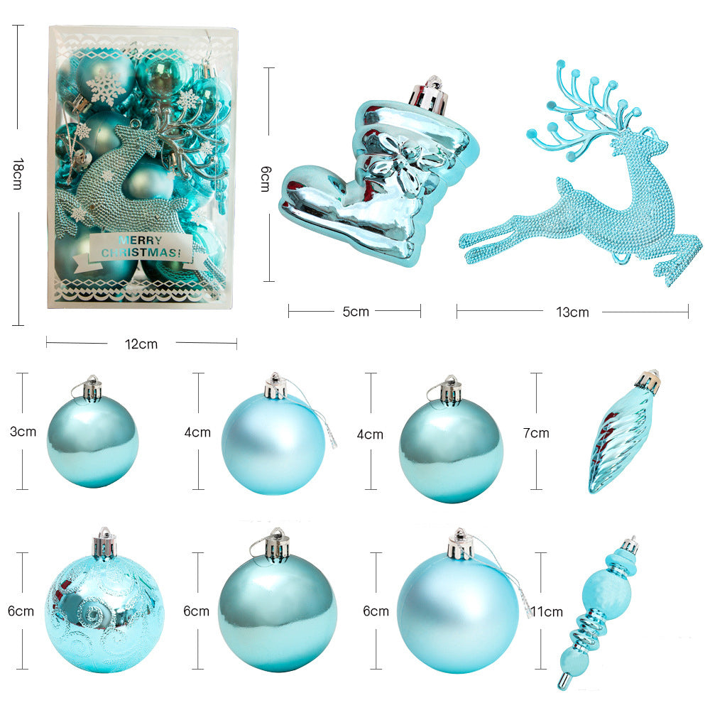 1set Christmas Tree Ornaments Set Tree for Xmas Wreath Tree DecorBlue